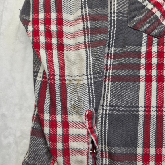 VTG Wrangler Shirt Mens 17x35 Western Pearl Snap X Long Tails Plaid Thick - Picture 6 of 12